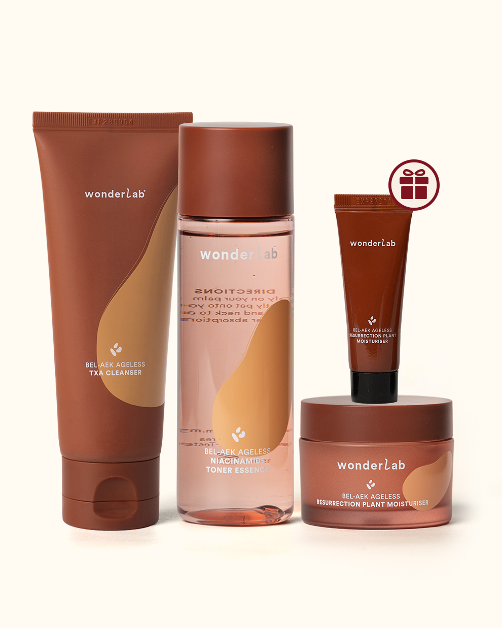 WonderLab Ageless Trio Set (TXA Cleanser + Toner Essence + Moisturiser)